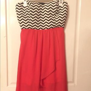 ✨LIKE NEW!✨ Coral pink high low dress
